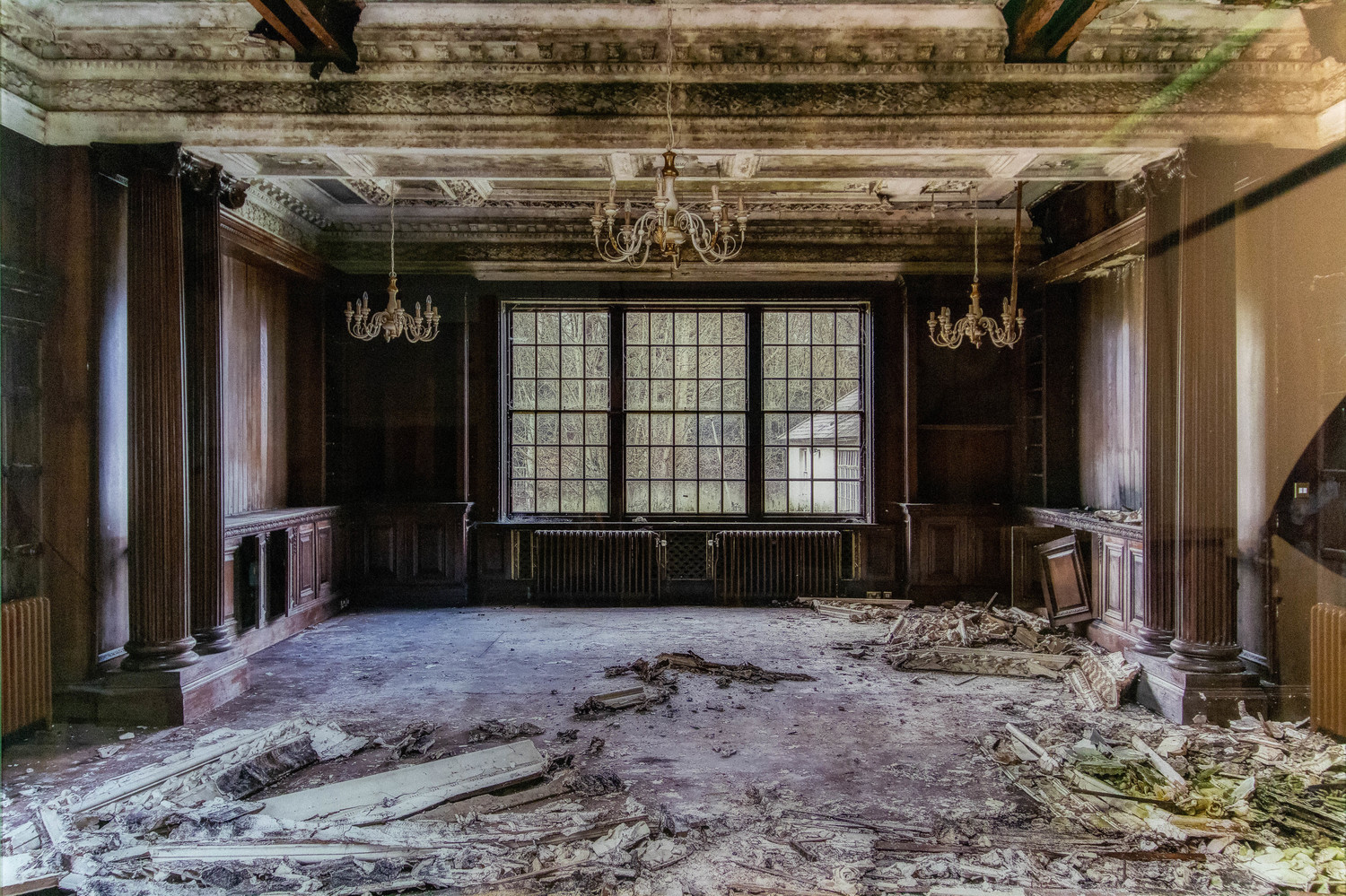 Desolate ballroom
